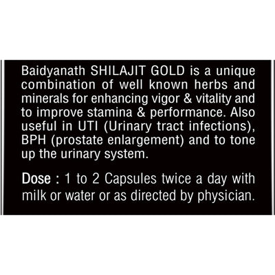 Baidyanath Shilajit Gold 20 Cap 4