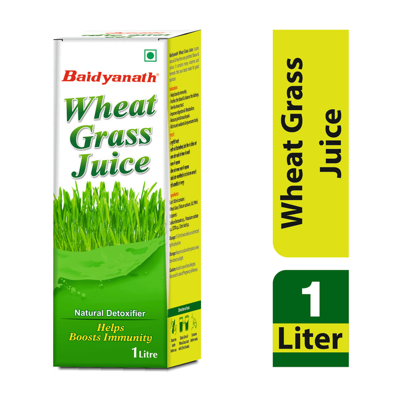 Baidyanath Wheatgrass Juice 1 L – Natural Detoxifier - Herbal Supplement to Help boost Immunity, Purifies blood Improves digestion & metabolism